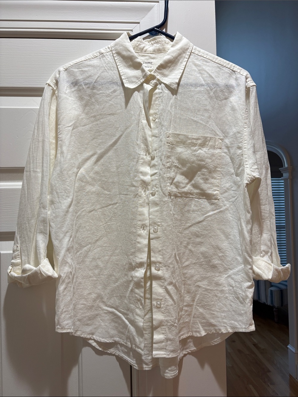 Evereve Z Supply Linen Top - Ivory - Size XS (NWOT)